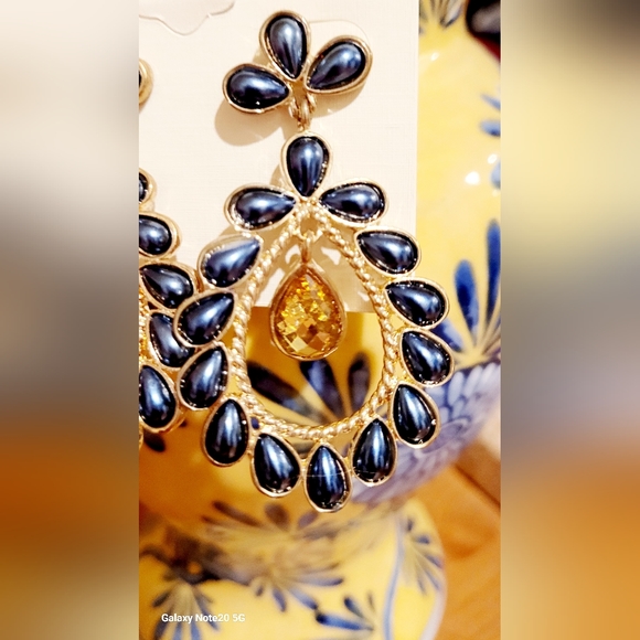 ❤️ Amrita Singh-Dressy Black Pearls-Citrine - Picture 3 of 5